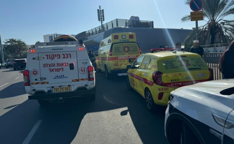 אדם נהרג מפגיעת רכבת בתחנת וולפסון, צילום מדא