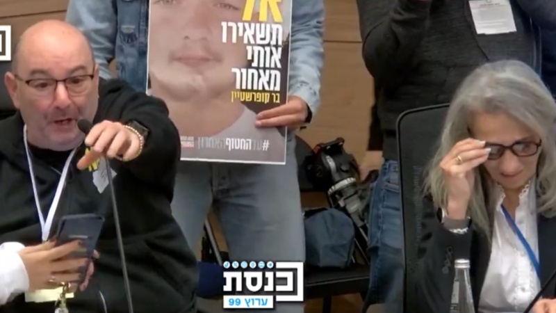 טל קופרשטיין בוועדת חוץ וביטחון, צילום מערוץ הכנסת באדיבות מטה המשפחות